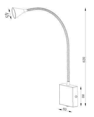 Lucide BUDDY Черный Бра 18293/03/30 — миниатюра 5