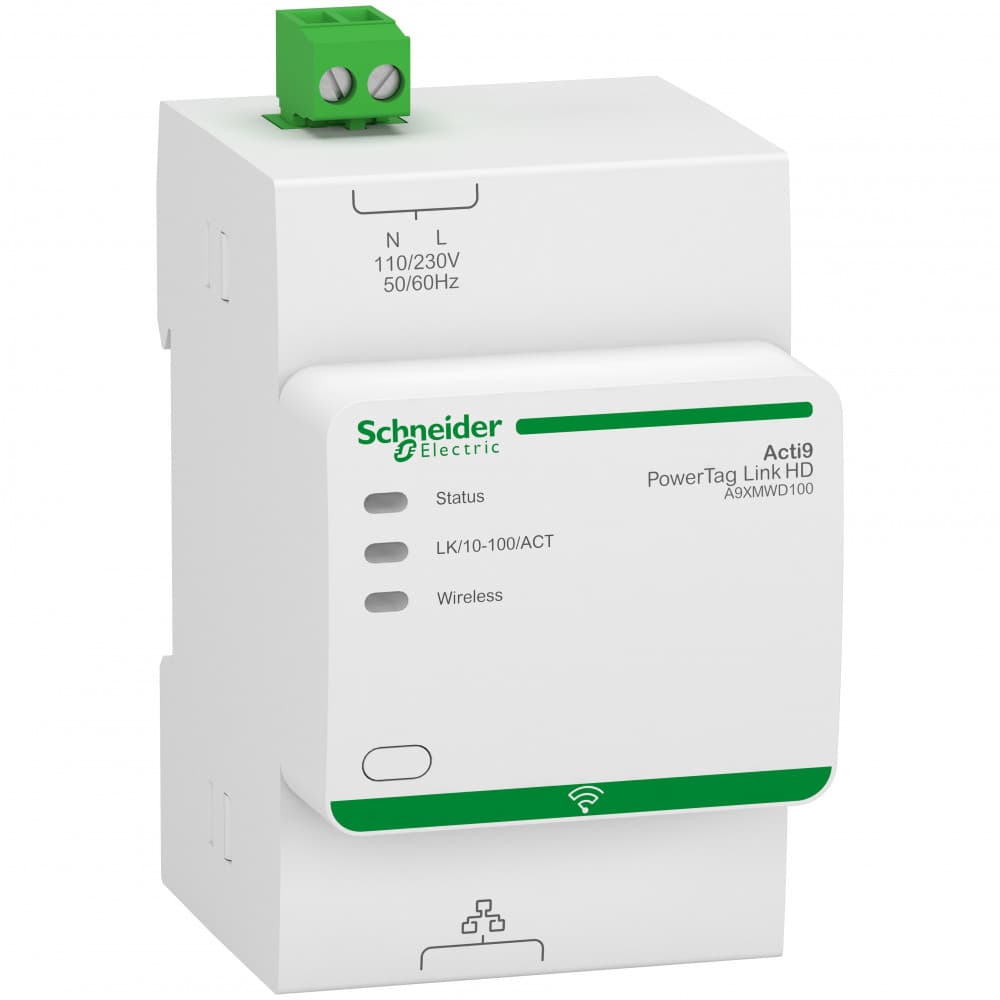 SE Интерфейс Ethernet (Modbus TCP/IP) до 100 беспроводных датчиков A9XMWD100