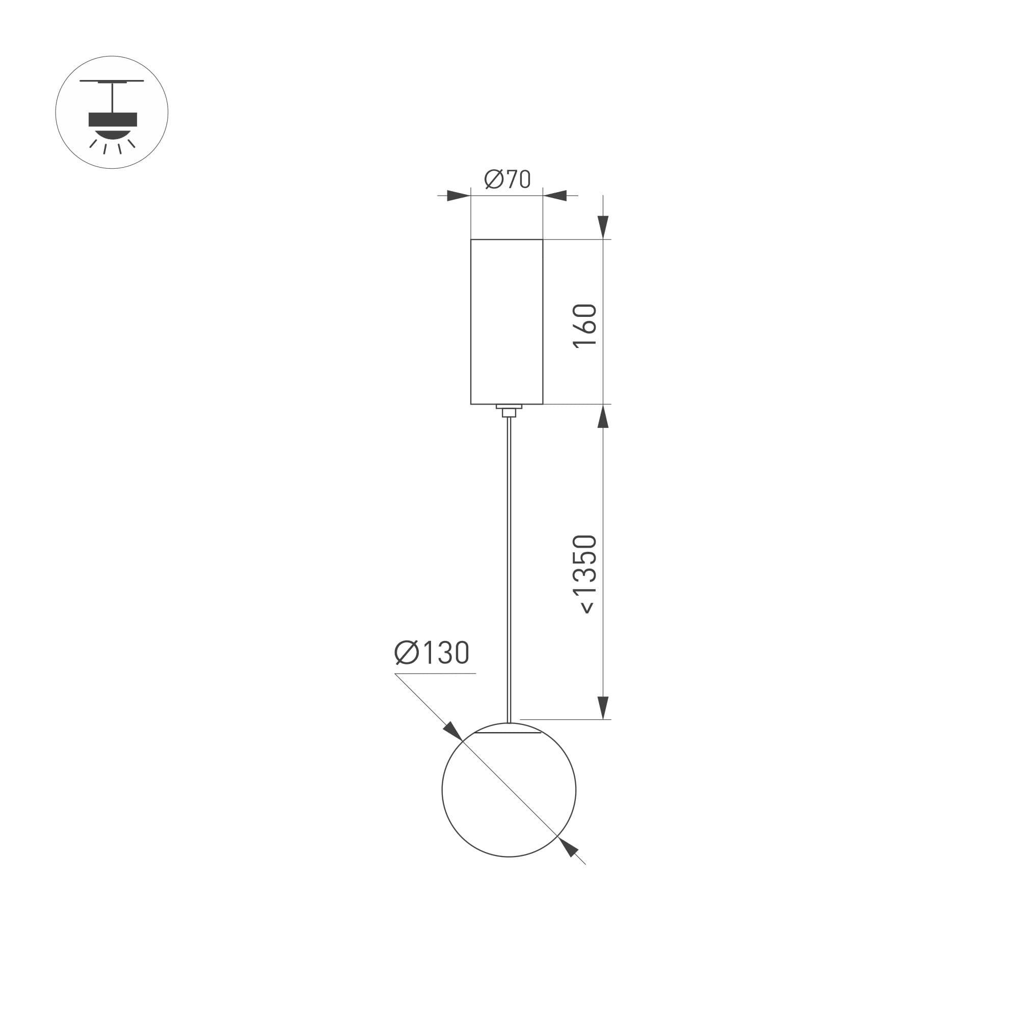 Arlight Светильник SP-BEADS-HANG-R130-10W Day4000 (BK, 250 deg, 230V) (IP20 Металл, 5 лет) 036525 — миниатюра 4