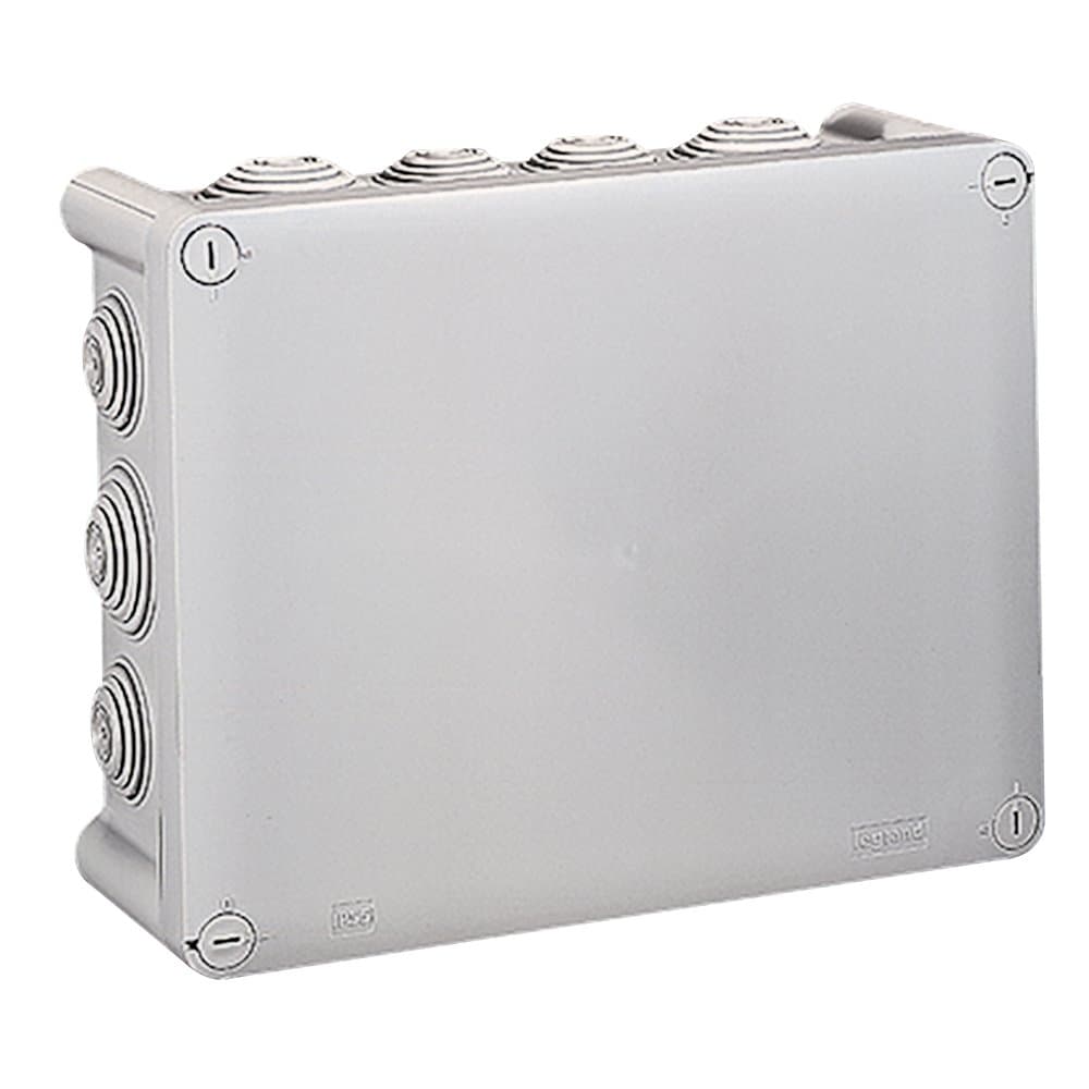 Legrand Коробка прямоугольная - 220x170x86 - Программа Plexo - IP 55 - IK 07 - серый - 14 кабельных вводов - 750 °C 092062