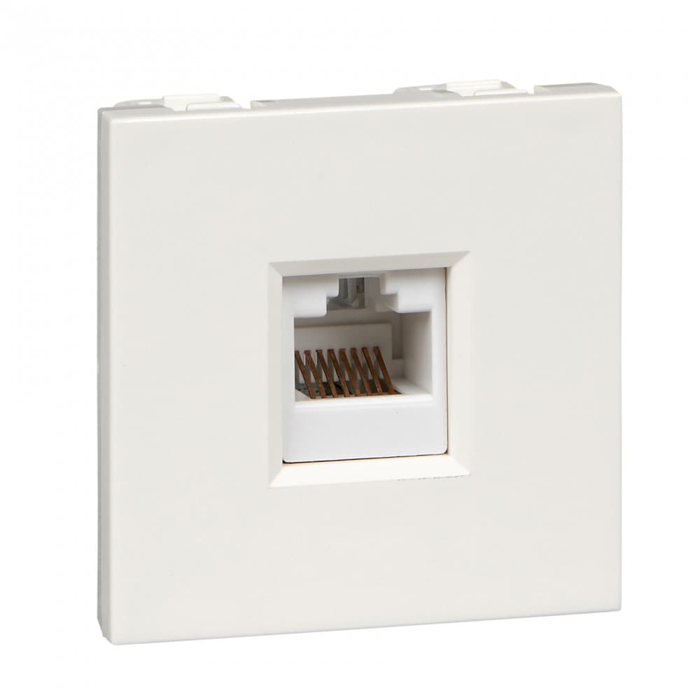 Systeme Electric Розетка ИНФ. В45 СУ К.5Е для каб. кан.бел. RAL9010