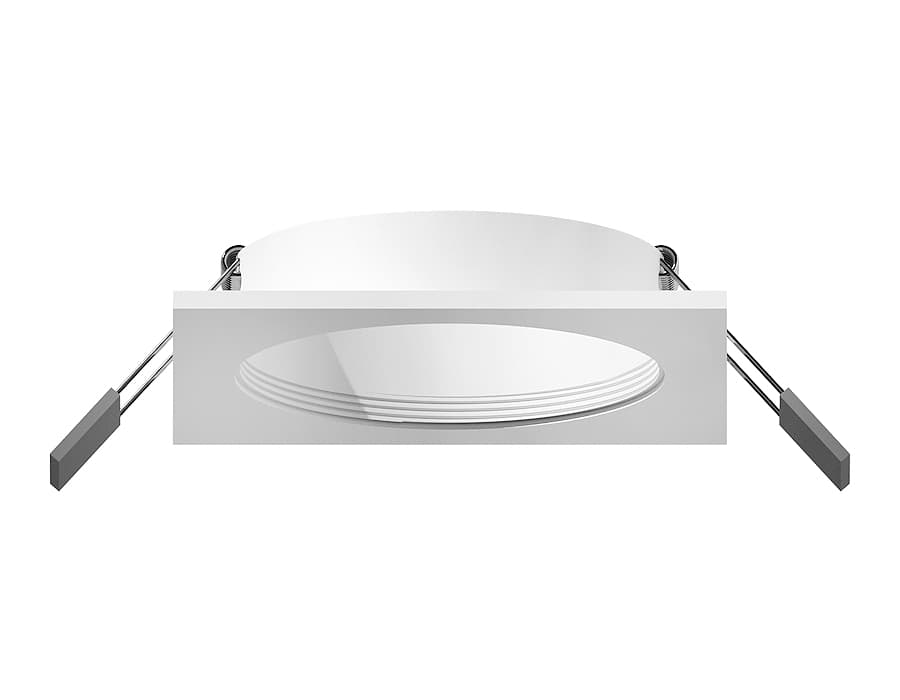 Ambrella Корпус светильника встраиваемый для насадок D70mm C7631 SWH белый песок 92*92*H25mm MR16 GU5.3 — миниатюра 1
