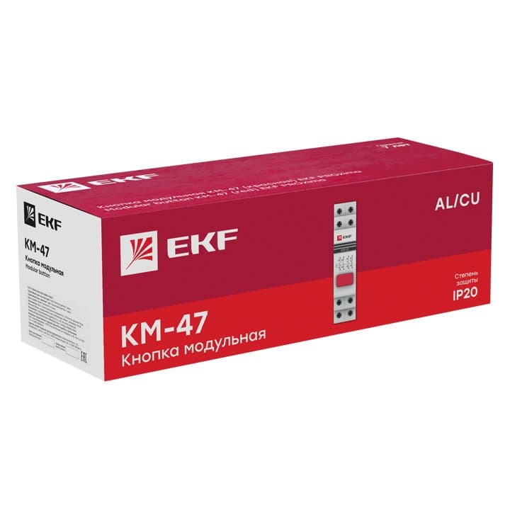 EKF PROxima Кнопка модульная КМ-47 (красная) — миниатюра 2