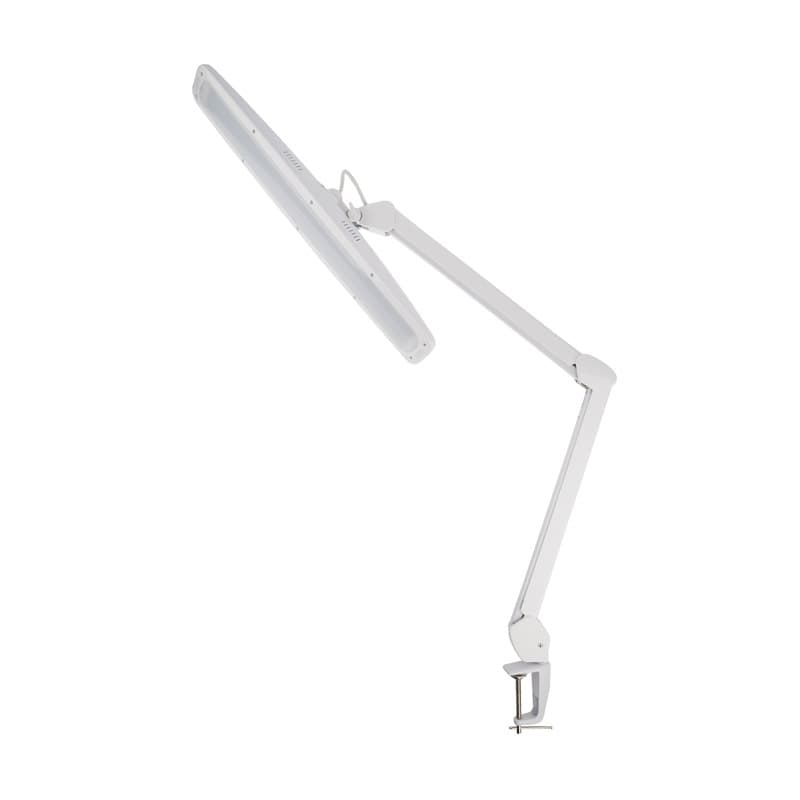 Настольная лампа на струбцине 84LED, регулятор яркости, белая Rexant 31-0401