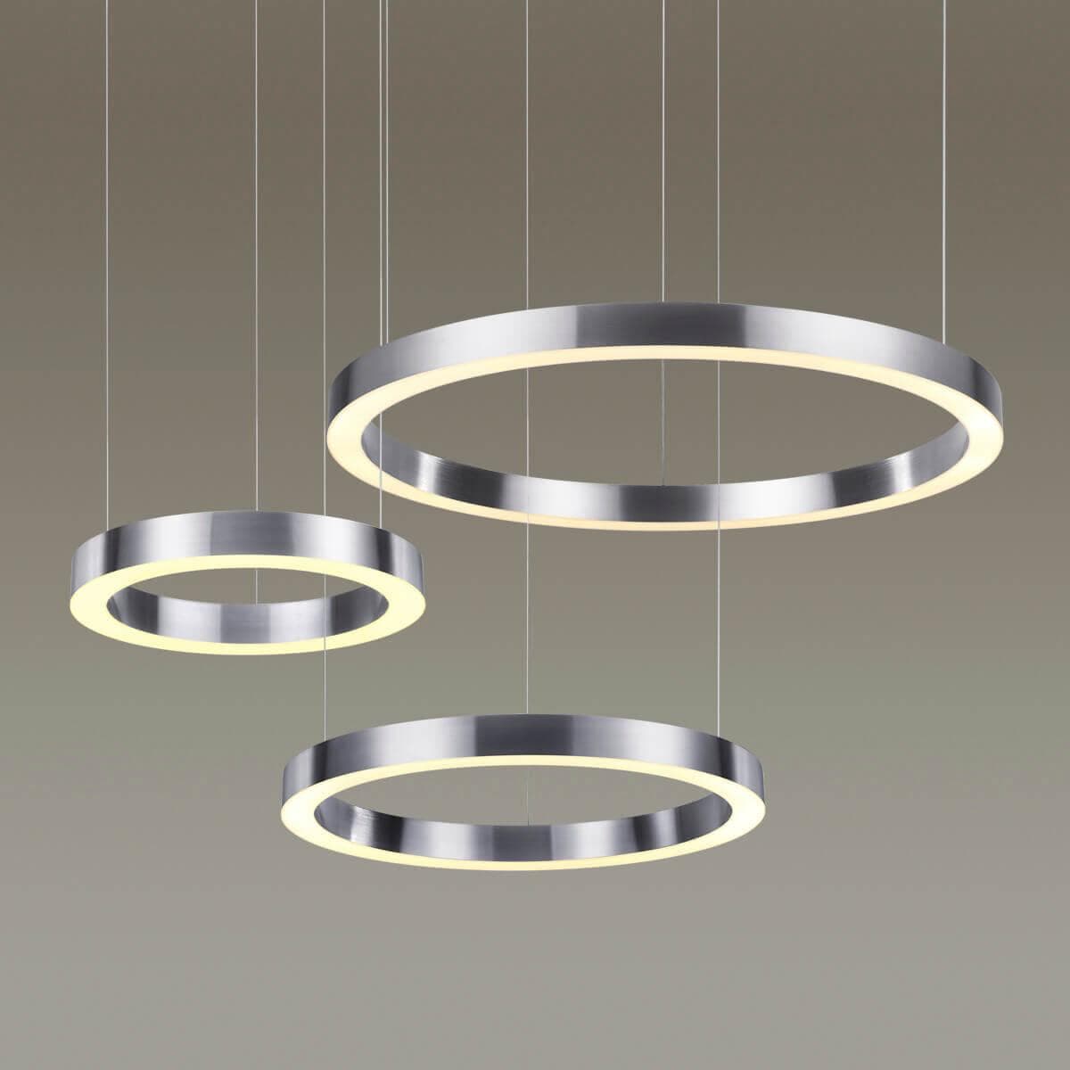 Odeon Light 4244/25L L-VISION ODL21 029 мат никель/металл Подвесной светильник IP20 LED 25W 850Лм 4000K BRIZZI — миниатюра 4