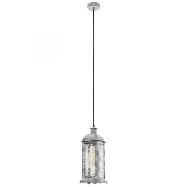 Eglo Подвес LISBURN 1, 1x60W (E27), 125х125, сталь, серебряный состаренный 49216