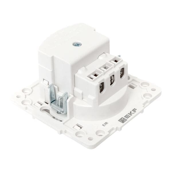 EKF Стокгольм Механизм Розетки 1-местной с/з, USB 2A 16А винтовые клеммы белый с защ. штор — миниатюра 8