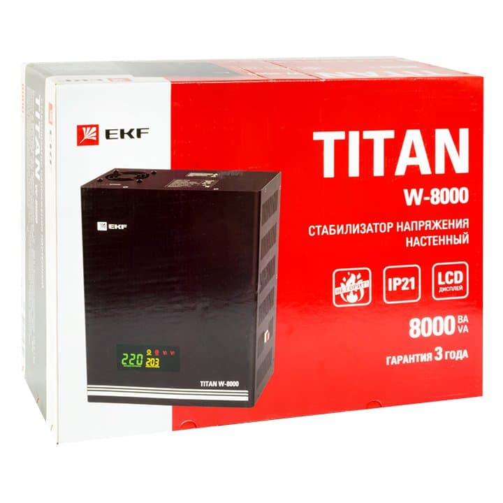 EKF PROxima Стабилизатор напряжения настенный TITAN W-8000 — миниатюра 3