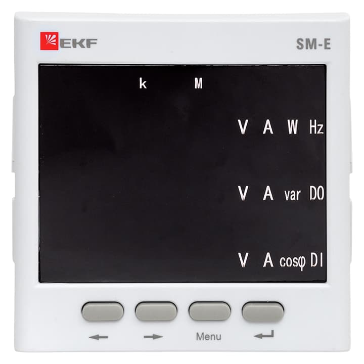 EKF Многофункциональный измерительный прибор SM-Е с реле на панель 96x96 (квадратный вырез) (без поверки) — миниатюра 2