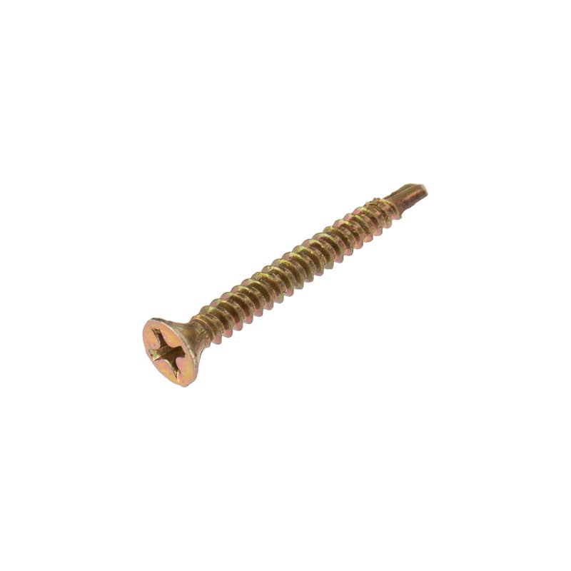 Саморез оконный KRANZ сверло, 3.9x35, желтый цинк,  пакет (20шт.) 1505-3935-4