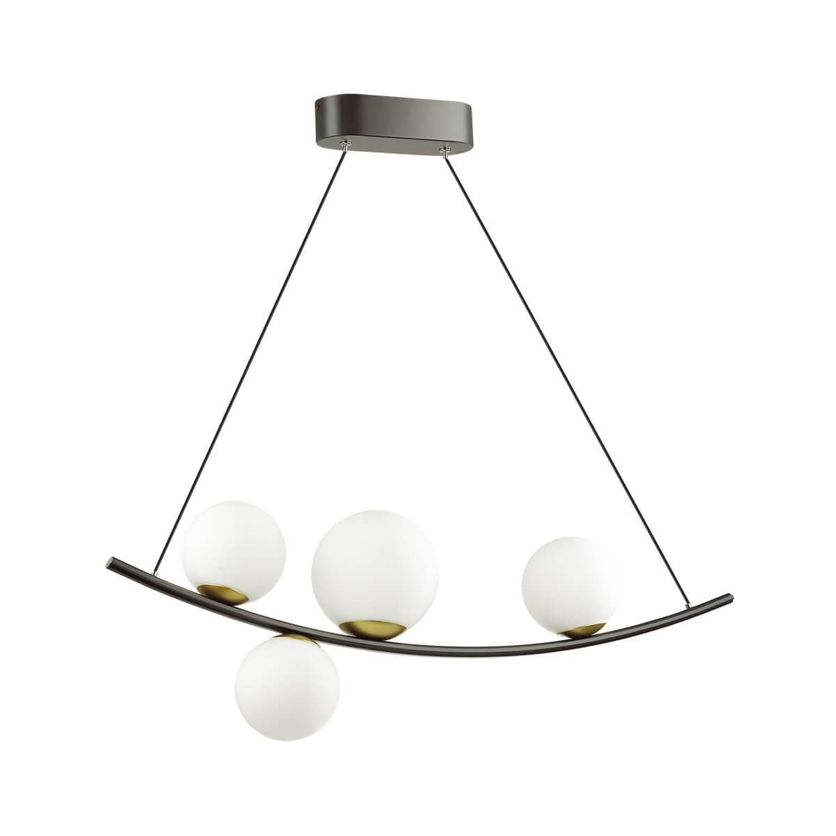 Odeon Light 4267/4 MODERN ODL21 215 бел.матов. акрил/ черн/металл Подвесной светильник Е14 4*40W DINO — миниатюра 1