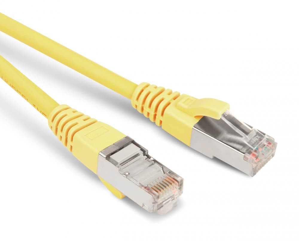 Hyperline PC-LPM-STP-RJ45-RJ45-C5e-1M-LSZH-YL Патч-корд F/UTP, экранированный, Cat.5е, LSZH, 1 м, желтый 230090