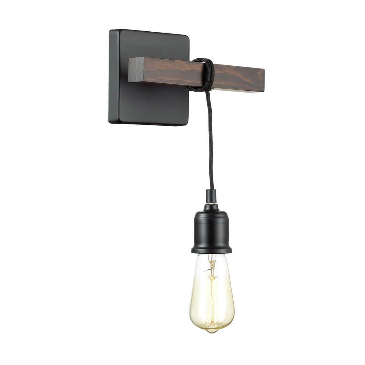 Lumion 3740/1W LN19 141 чёрный, коричневый Бра E27 60W 220V KLAUS — миниатюра 1