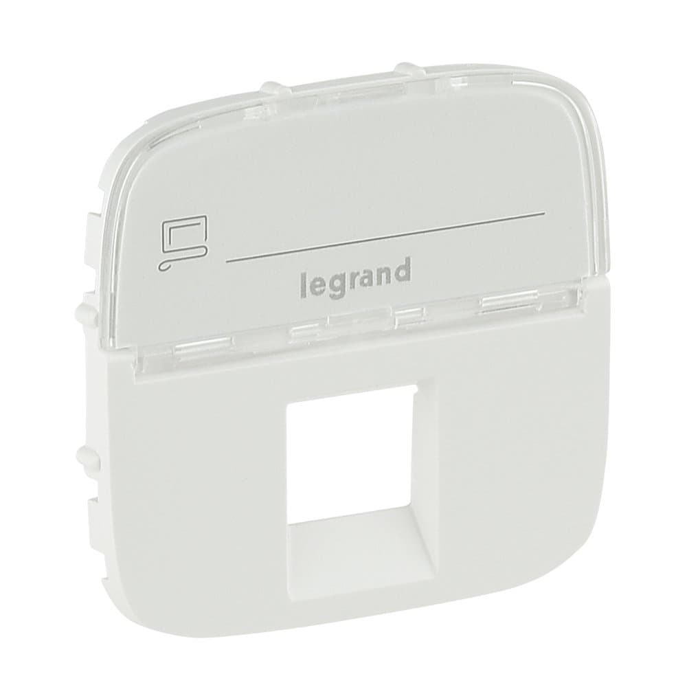 Legrand Valena ALLURE Бел Накладка розетки ТЛФ/комп 1-ой с полем для надписи 755475