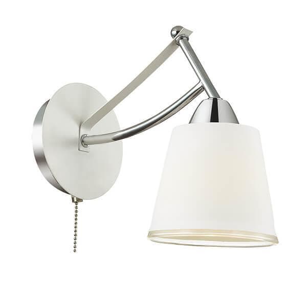 Lumion 3449/1W LN17 121 хром/белый/стекло Бра E14 60W 220V HADRINNA — миниатюра 1