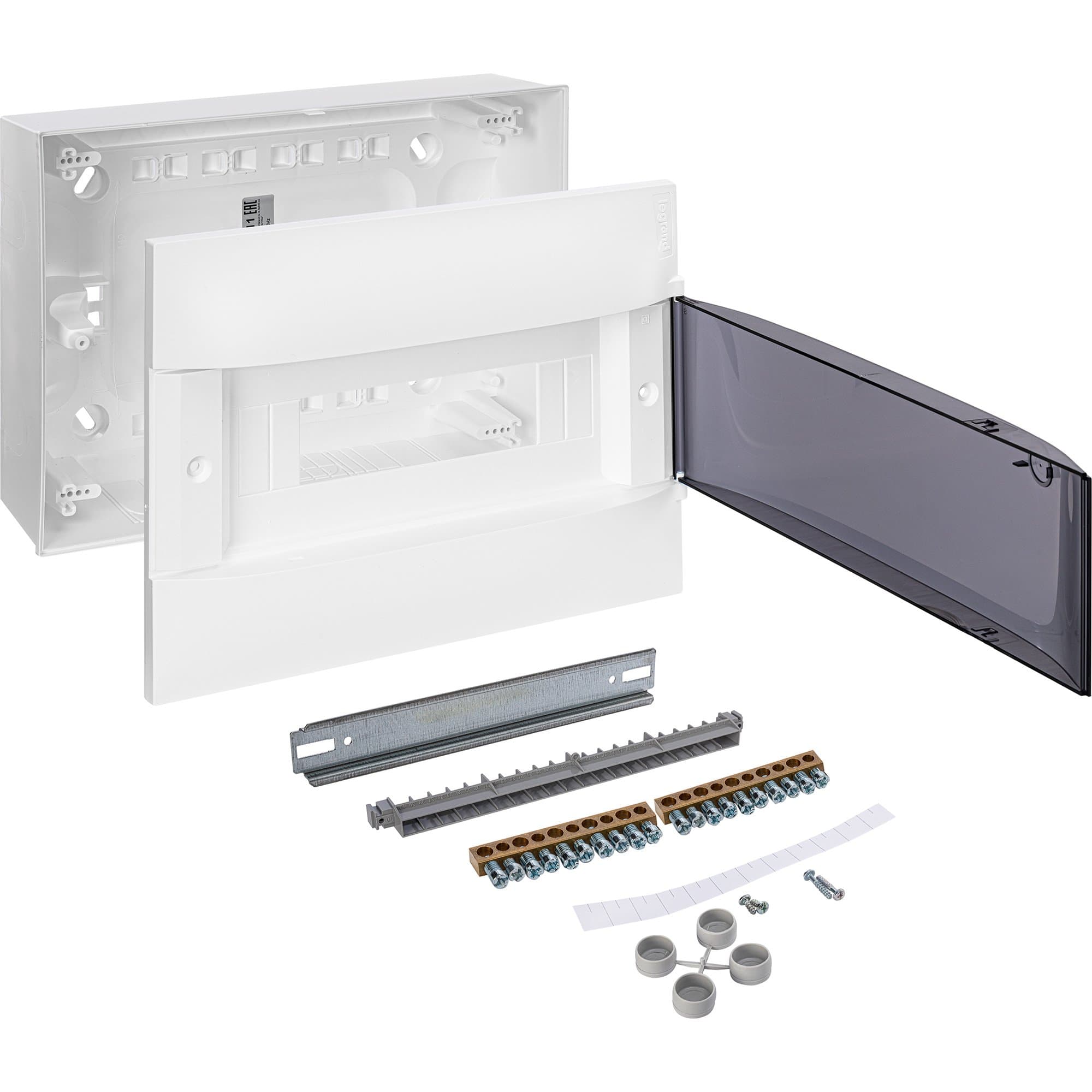 Legrand Practibox S Пластиковый щиток Навесной 1X12 Дымчатая дверь 135611 — миниатюра 5