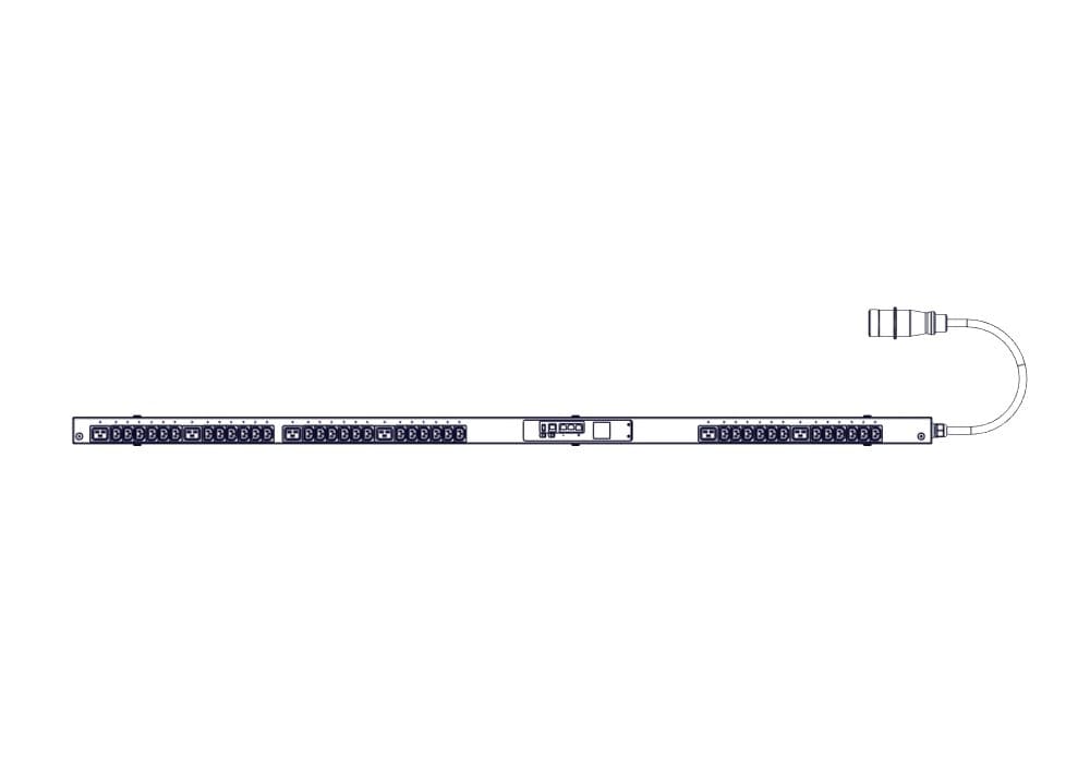 Systeme Electric БРП Uniprom, управляемый, 0U, 400В, 3Ф, 16A, 36xC13 6xC19, 3м кабель, IEC309