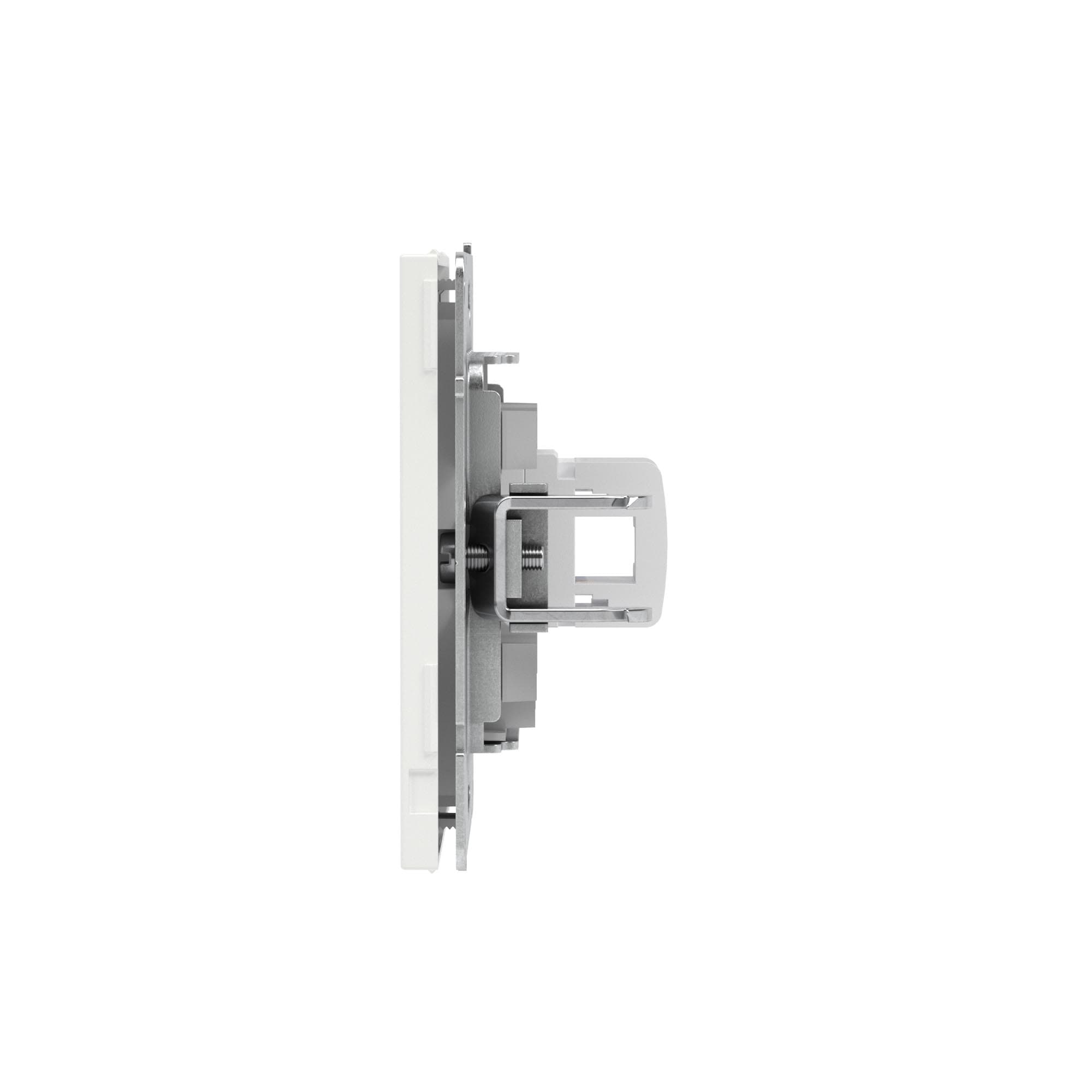 DKC KANT Компьютерная розетка RJ-45 без шторки, кат.5е одинарная, белая магнолия — миниатюра 4