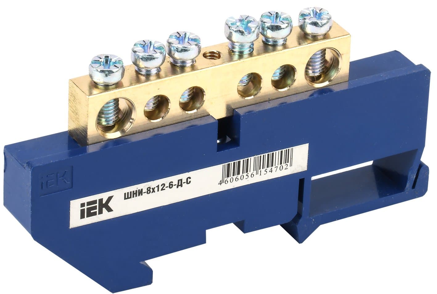 IEK Шина N ноль на DIN-изол ШНИ-8х12-6-Д-С — миниатюра 1
