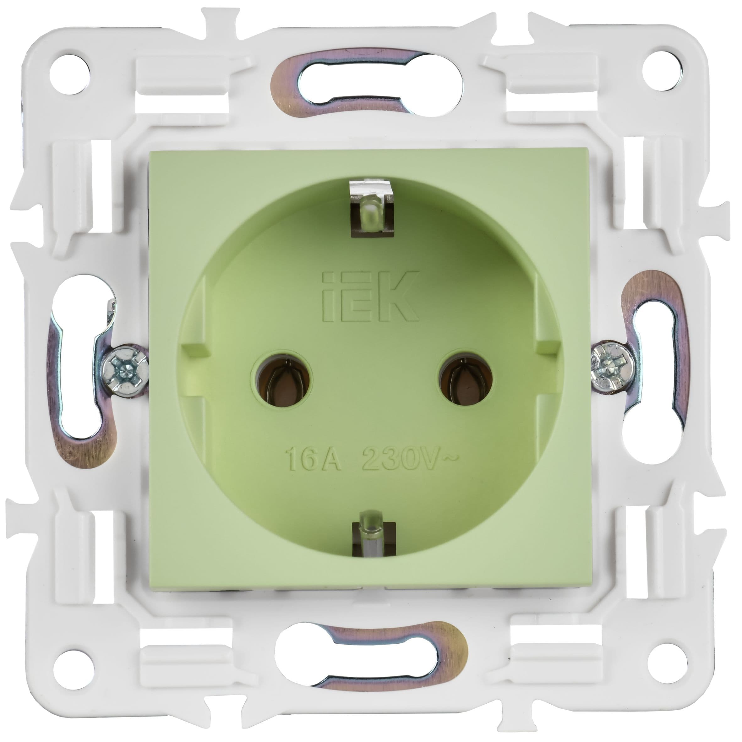 IEK SKANDY Мятный Розетка с/з без защитных шторок 16А SK-R05G — миниатюра 2