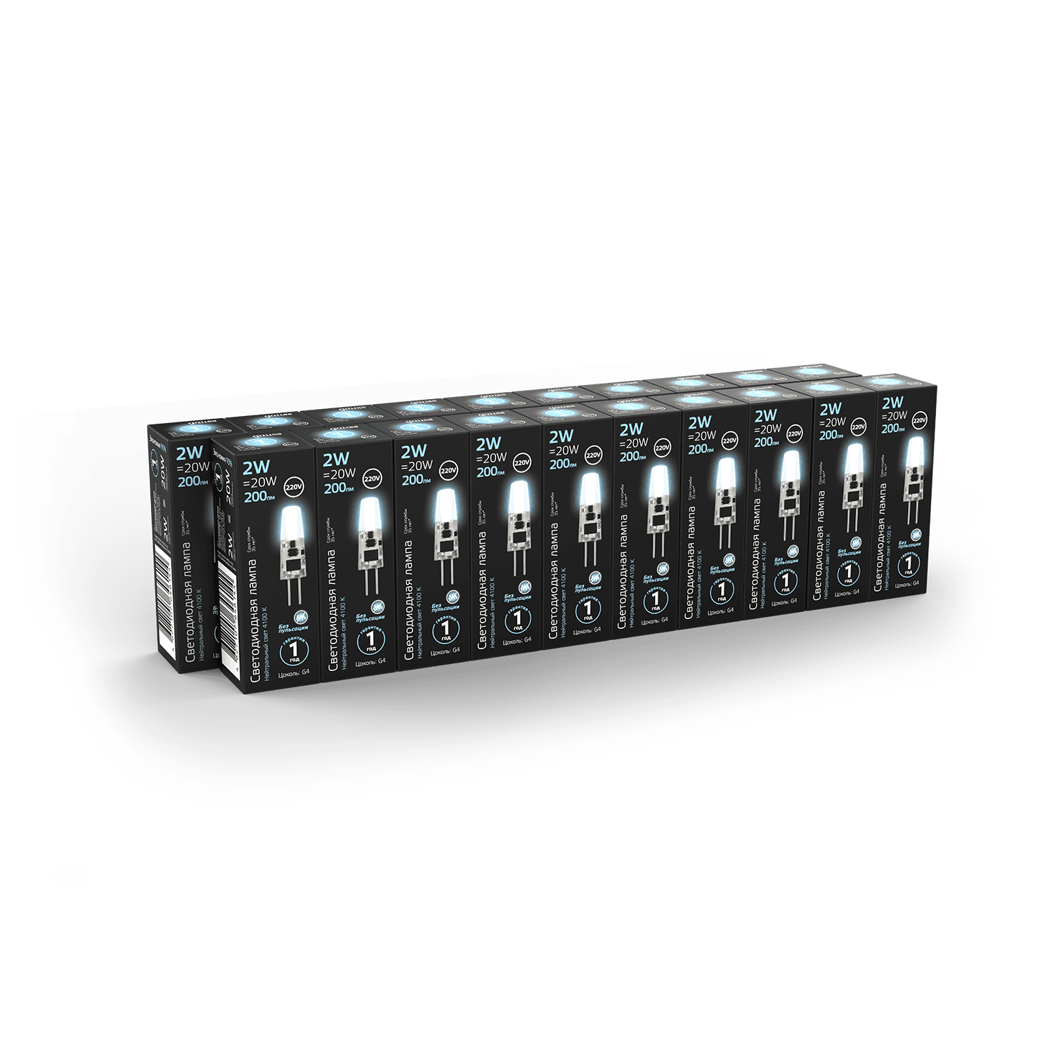 Gauss Лампа G4 AC220-240V 2W 200lm 4100K силикон LED 107707202 — миниатюра 7