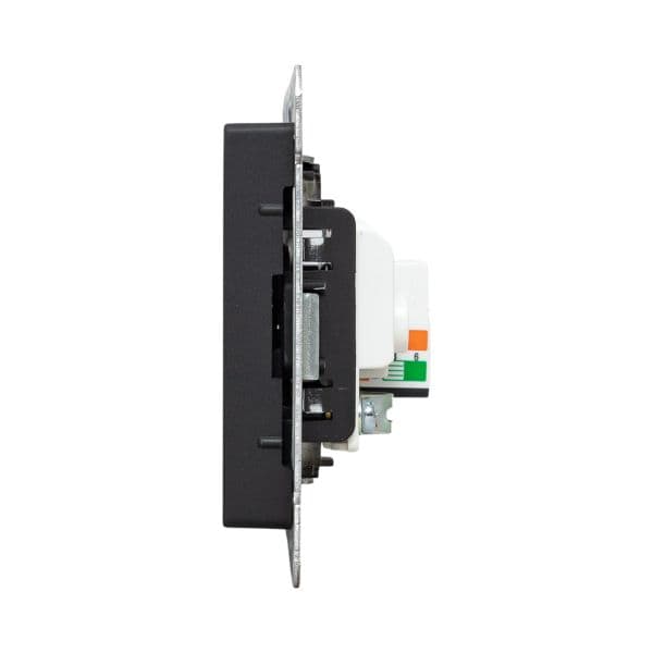 EKF Механизм розетки TV+RJ45 (cat5), чёрный Эпика — миниатюра 8