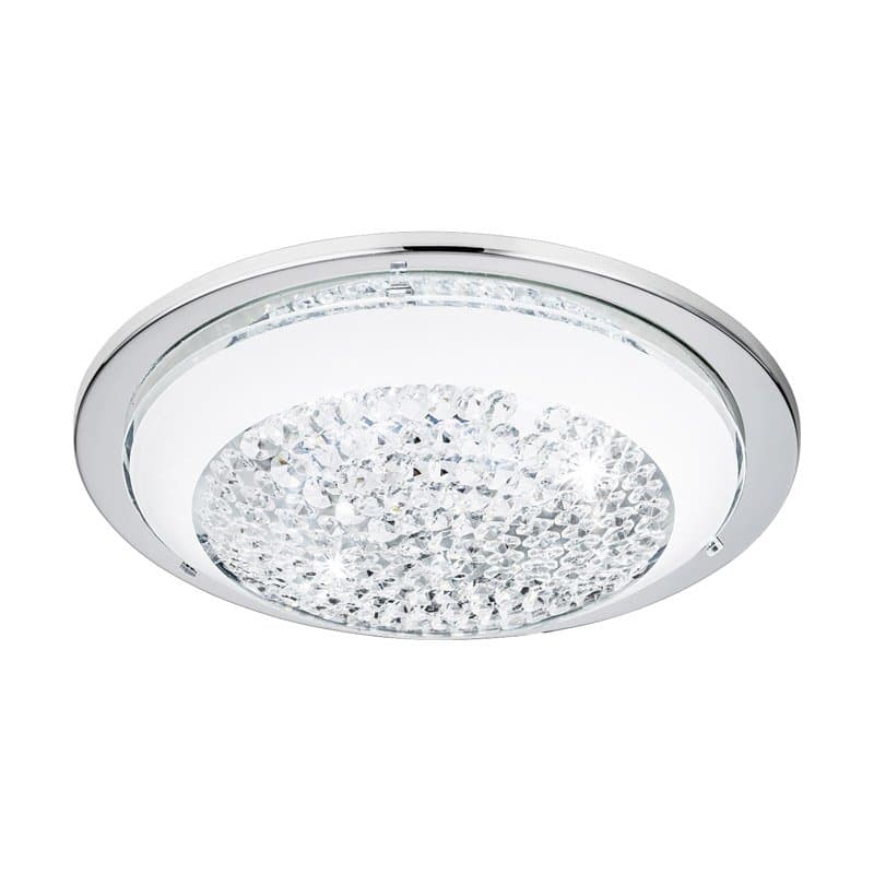 Eglo Светодиод. настенно-Светильник потолочный ACOLLA, 8,2W (LED), сталь/хром/стекло с кристал/бел 95639