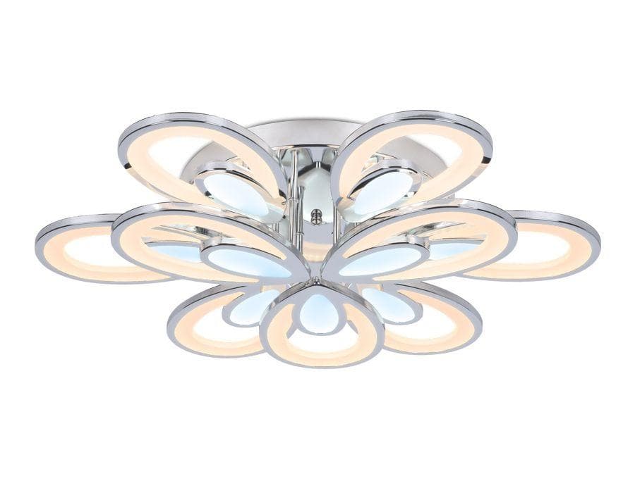Ambrella Потолочный светодиодный светильник с пультом FA471/6+3 CH хром 198W 750*670*120 (ПДУ РАДИО 2.4) — миниатюра 3