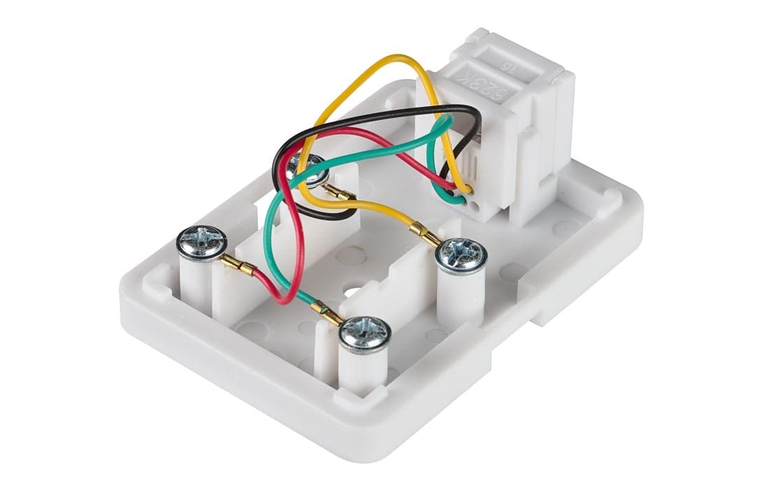IEK ITK Настенная розетка RJ12, кат.3 UTP, 1-порт CS2-3C3U-12 — миниатюра 2