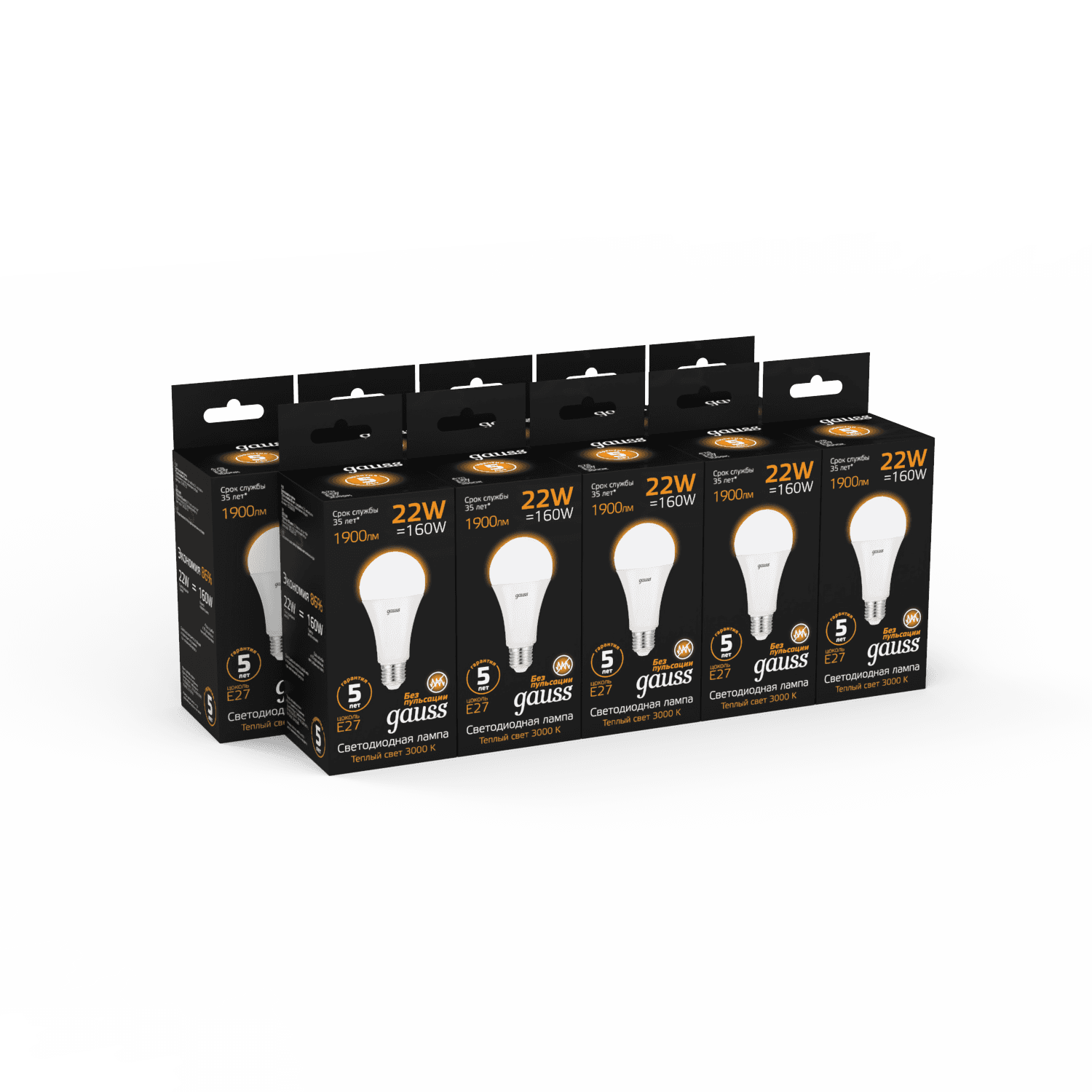Gauss Лампа A70 22W 1900lm 3000K E27 LED 102502122 — миниатюра 3