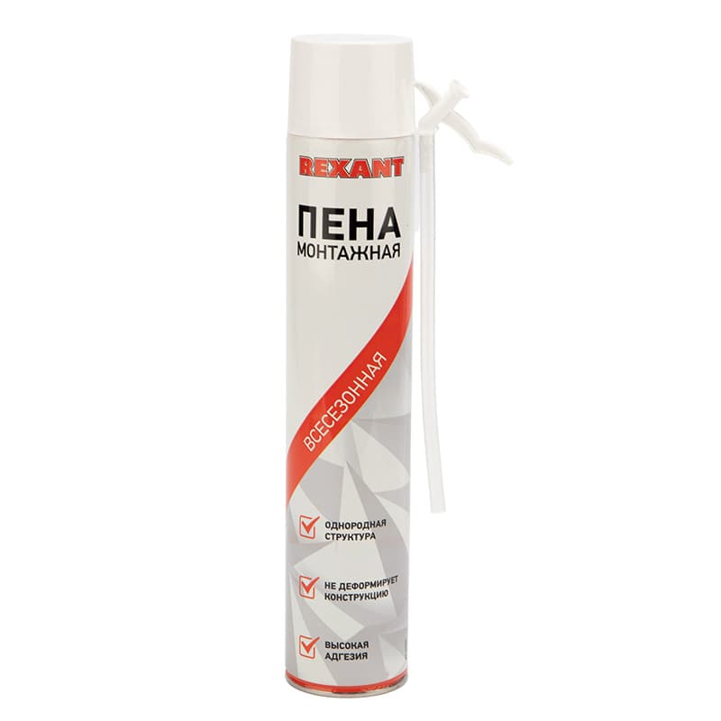Пена монтажная всесезонная с трубочкой 50 л Rexant 89-0905