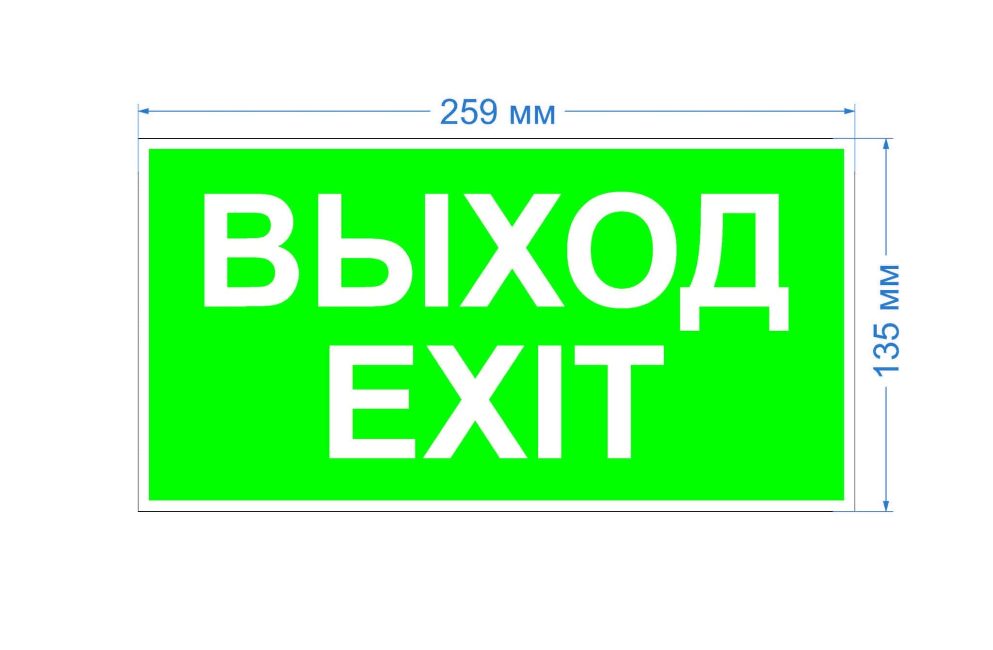 ЭРА Самоклеящаяся этикетка INFO-SSA-116 пленка бэклит Выход-exit зеленая для SSA-103