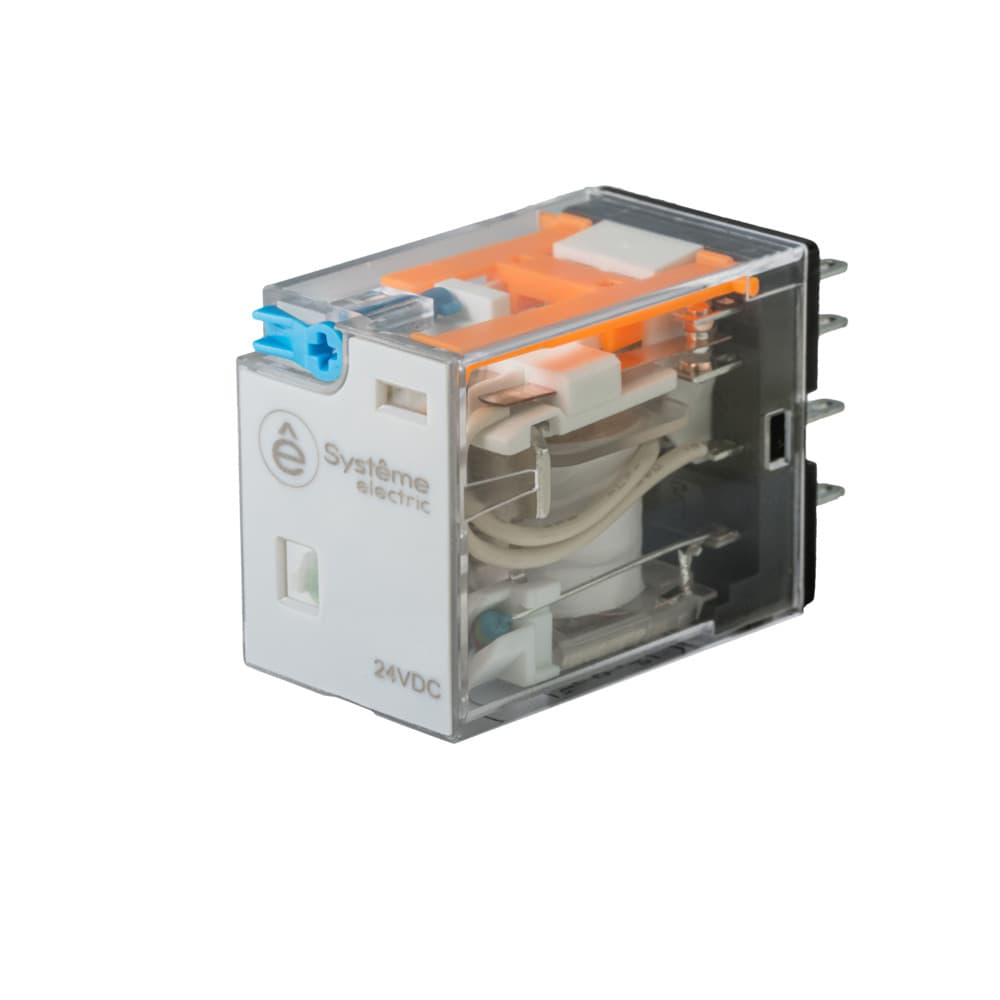 Systeme Electric Реле 12A 2CO 24VDC тест кнопка LED