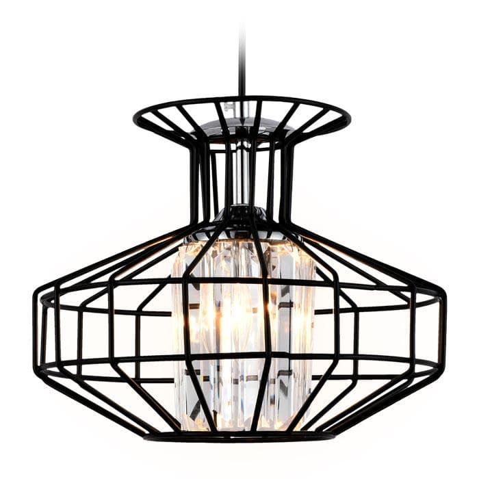 Ambrella Подвесной светильник в стиле лофт TR5850 BK/CL черный/прозрачный E27 max 40W D240*1200 — миниатюра 2