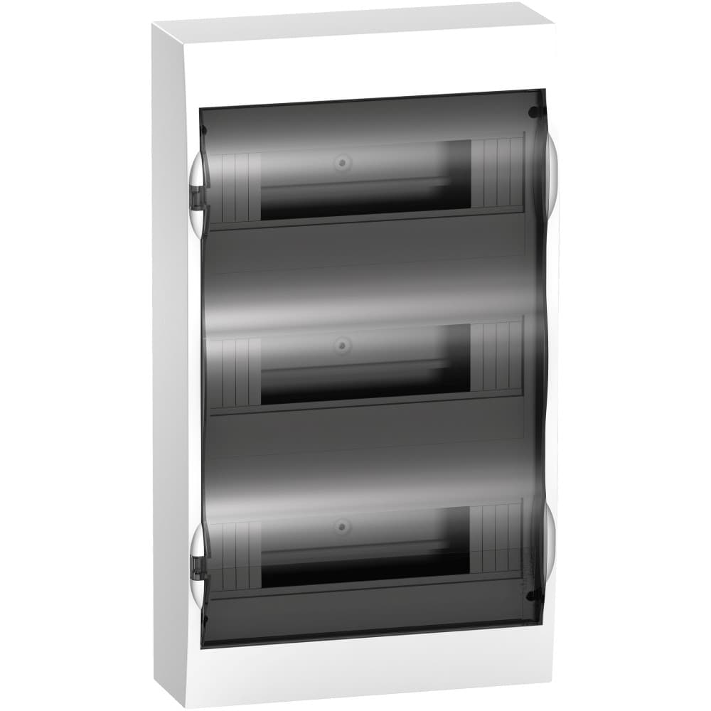 Systeme Electric City9 Корпус навесной с прозрачной дверью 3ряд/36мод, IP40, IK07, 80А, 2 клеммы — миниатюра 1