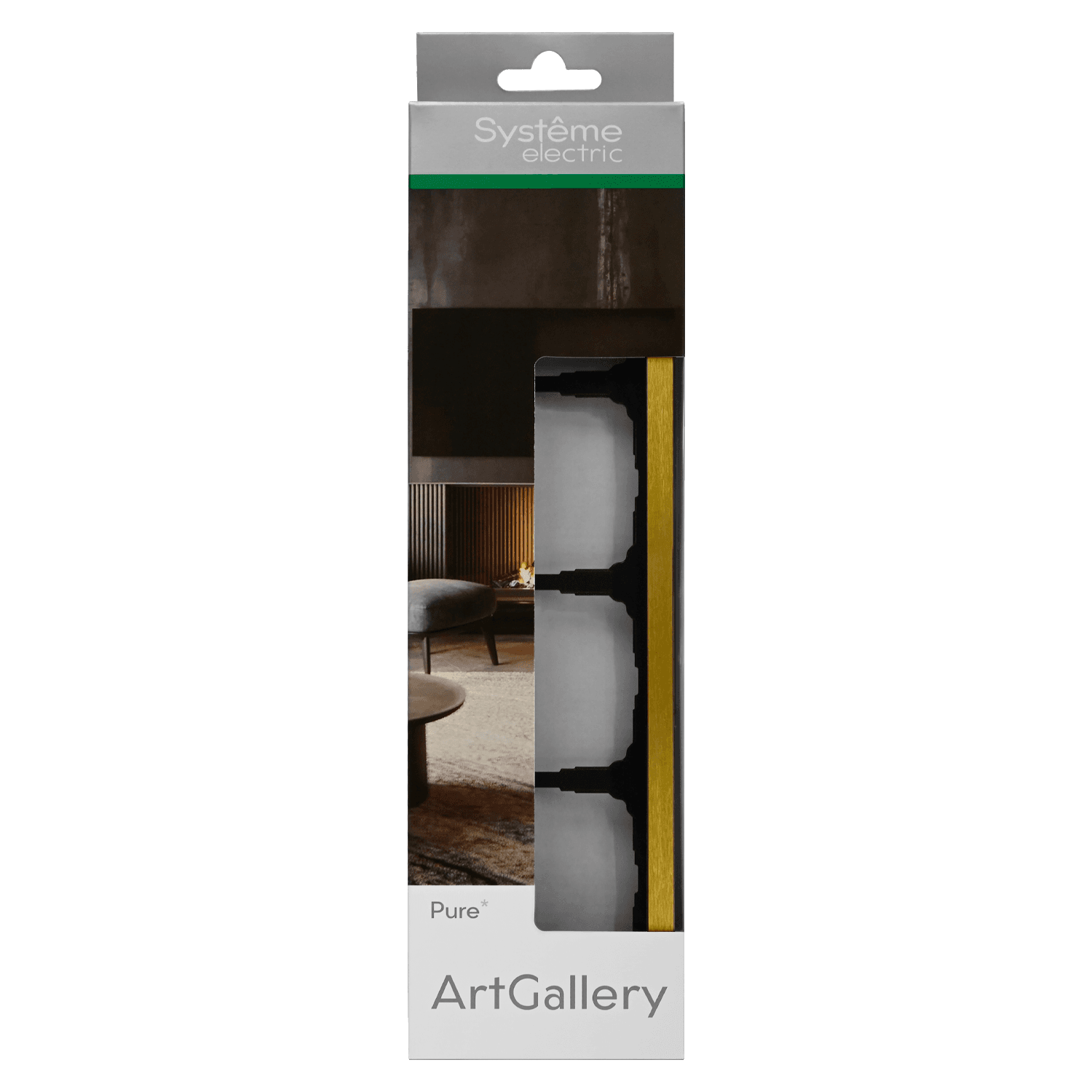 Systeme Electric ArtGallery Pure Металл Золото Рамка 4-ая — миниатюра 5