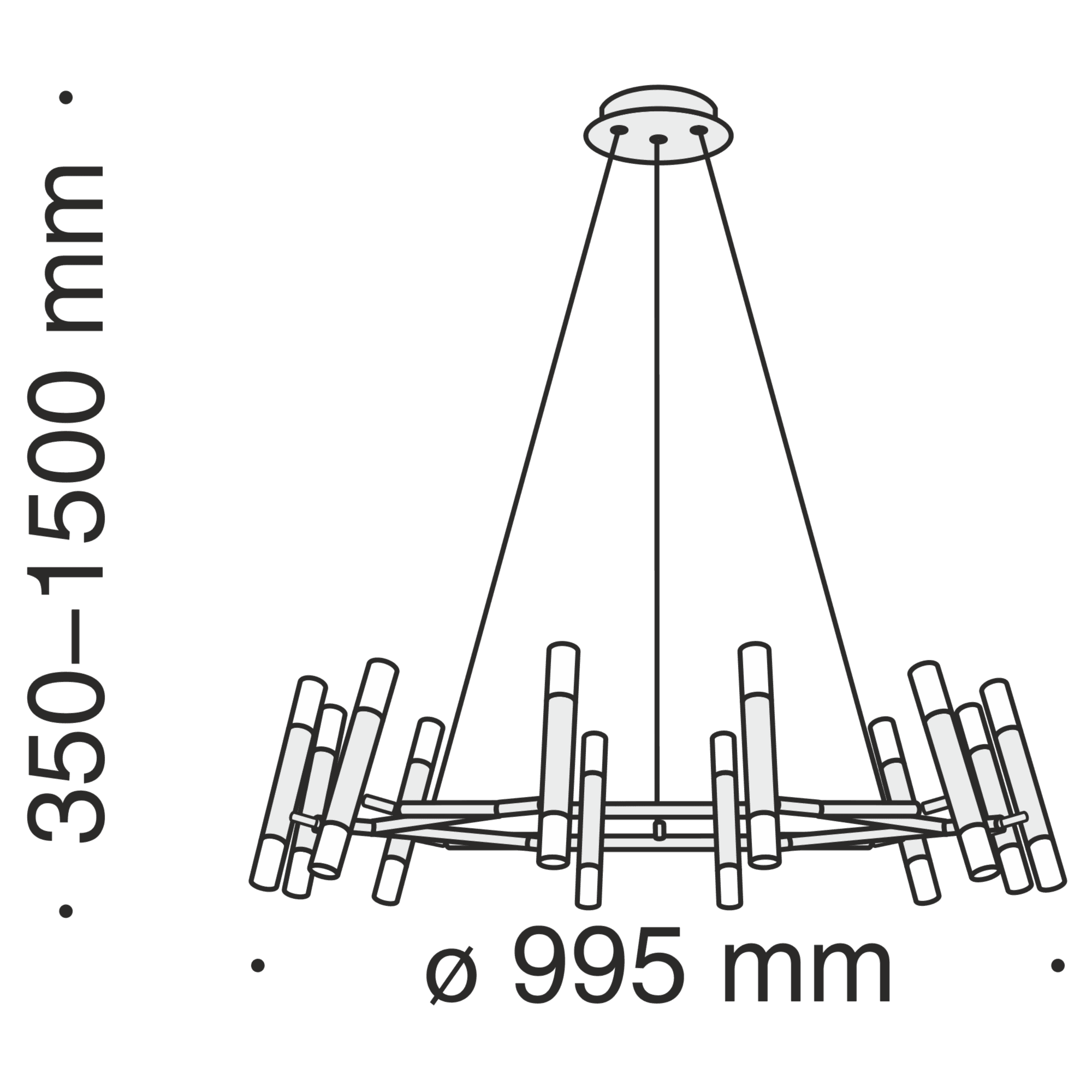 Maytoni Technical Vigo Черный Подвесной светильник G9 25W MOD031PL-24B — миниатюра 5