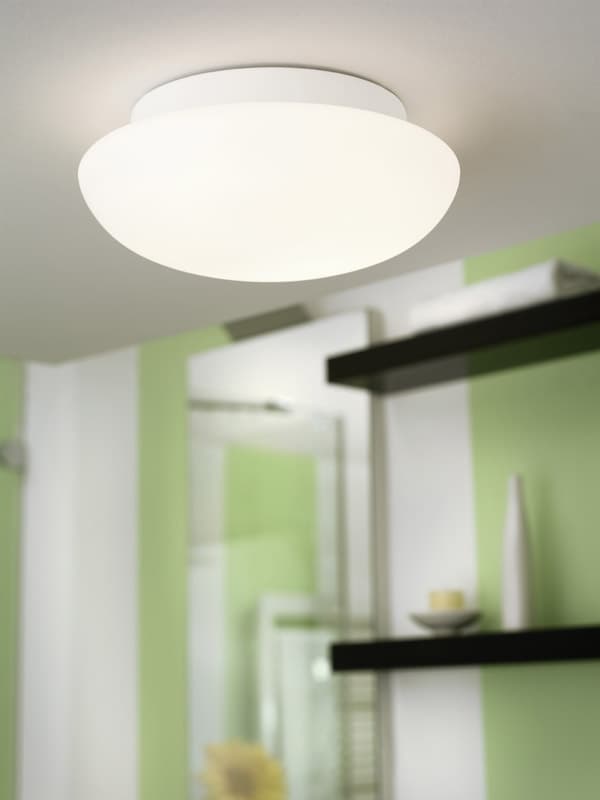 Eglo Светильник для ванной комнаты ELLA, 1X60W (E27), Ø280, сталь, белый/опаловое стекло 81636 — миниатюра 2