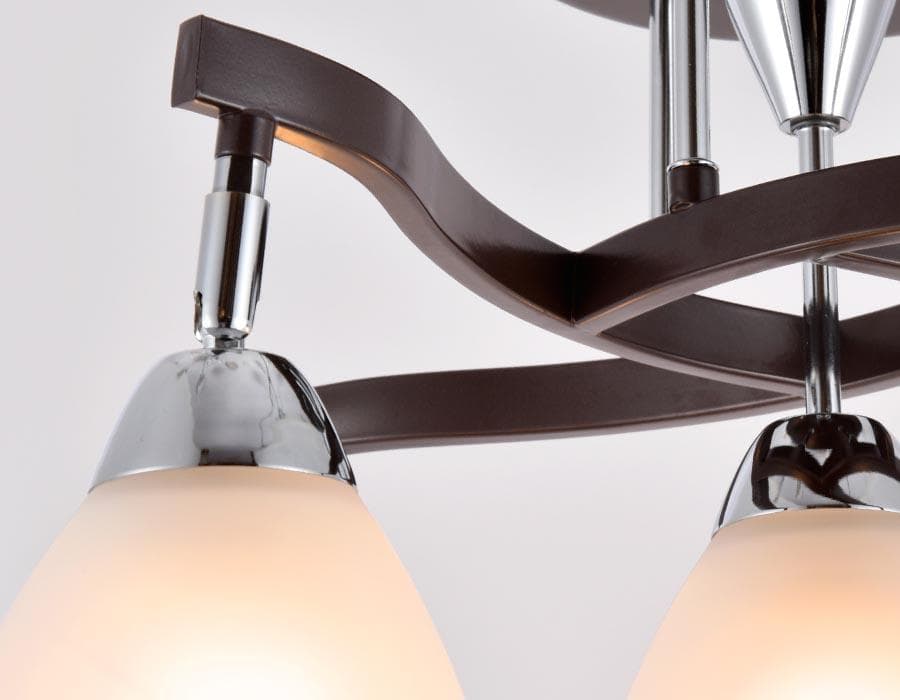 Ambrella Подвесная люстра TR3113/5 DCF/CH темный кофе/хром E27 max 40W 565*565*320 — миниатюра 2