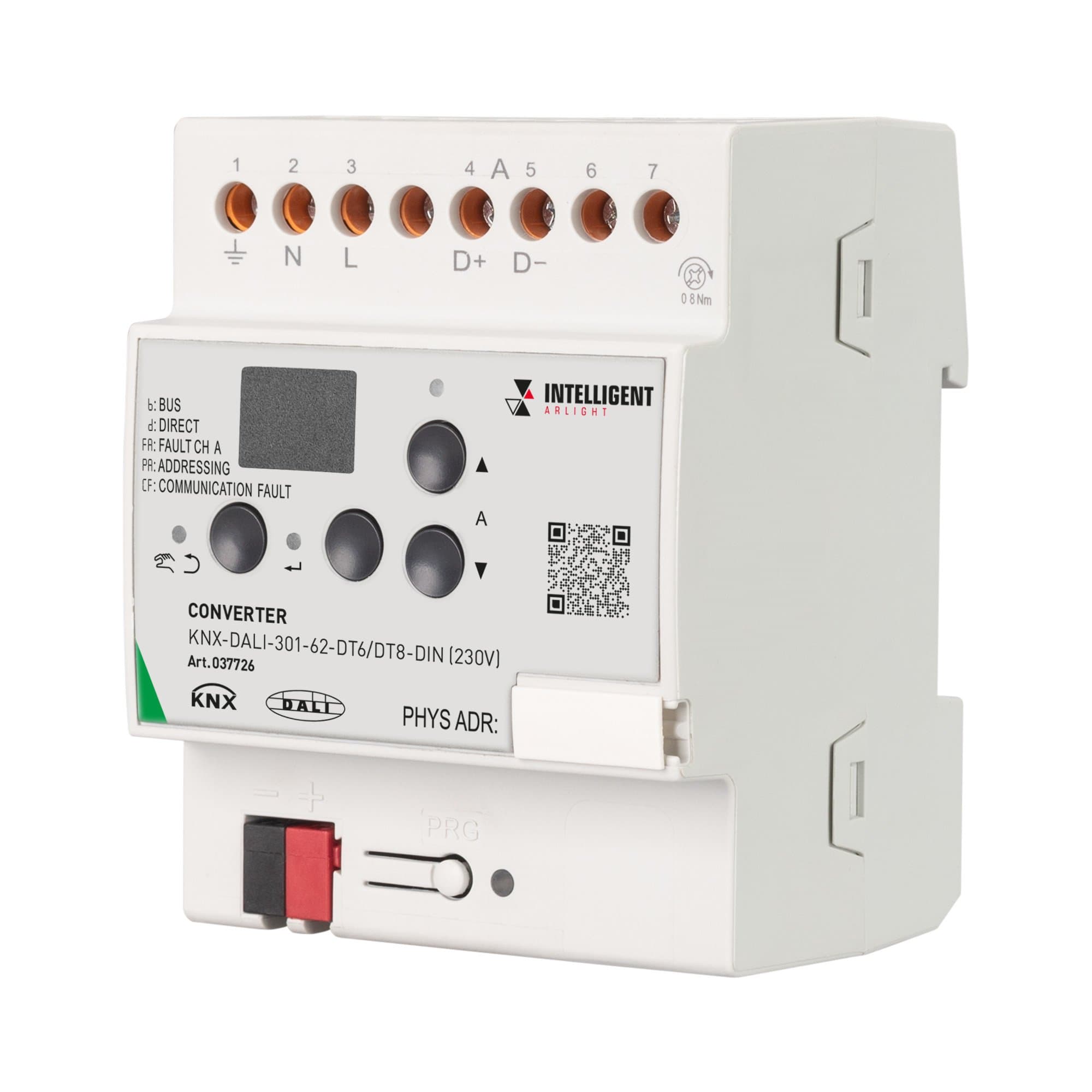 Arlight INTELLIGENT ARLIGHT Конвертер KNX-DALI-301-62-DT6/DT8-DIN (230V) (IARL, IP20 Пластик, 3 года) 037726