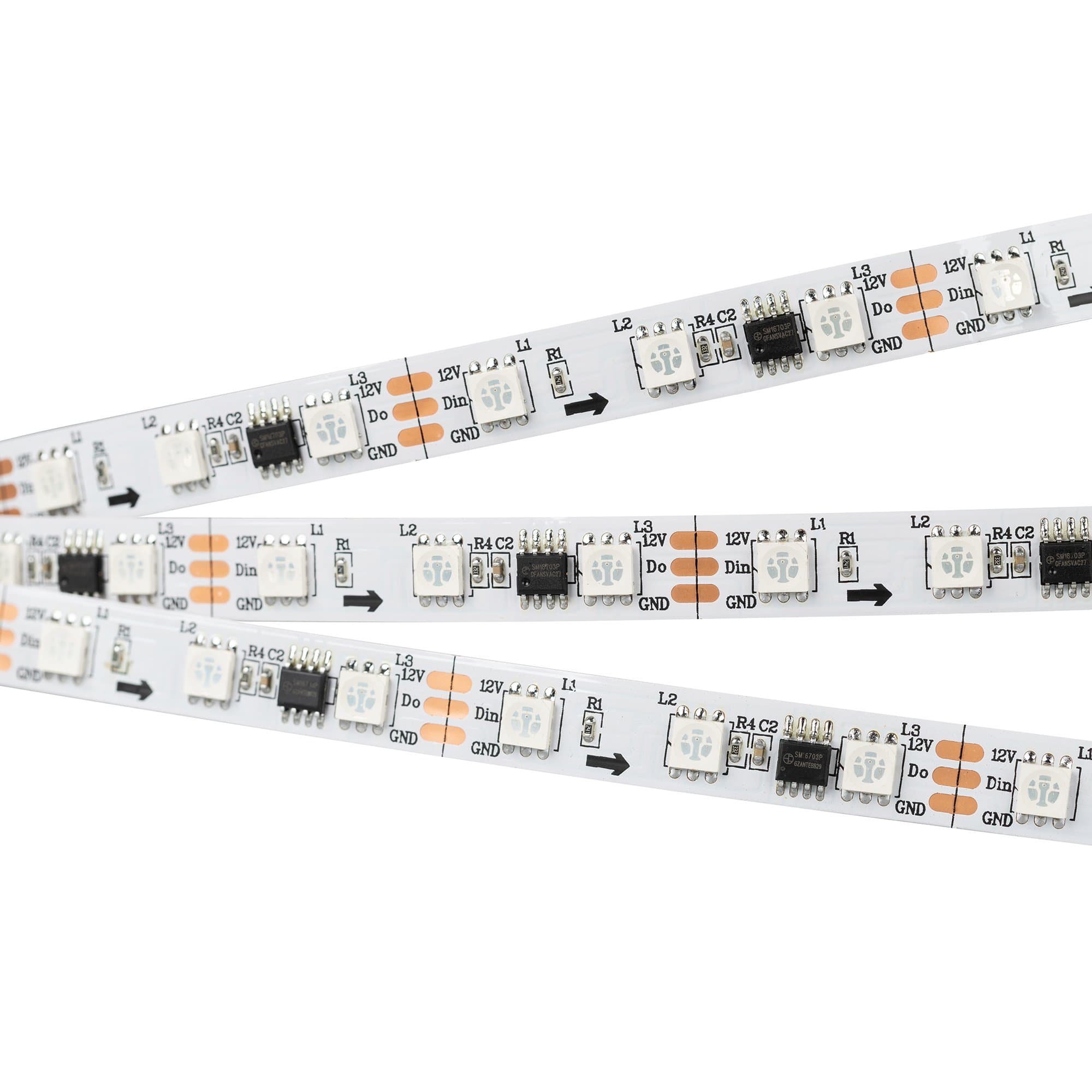 Arlight Светодиодная лента SPI-5000-5060-60 12V Cx3 RGB (10mm, 14.4W/m, IP20) (Открытый, IP20) 026367(1) — миниатюра 4