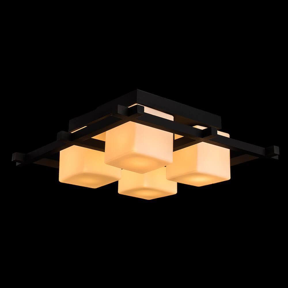 Arte Lamp Woods Коричневый/Белый Светильник потолочный 4x60W 4xE27 A8252PL-4CK — миниатюра 6