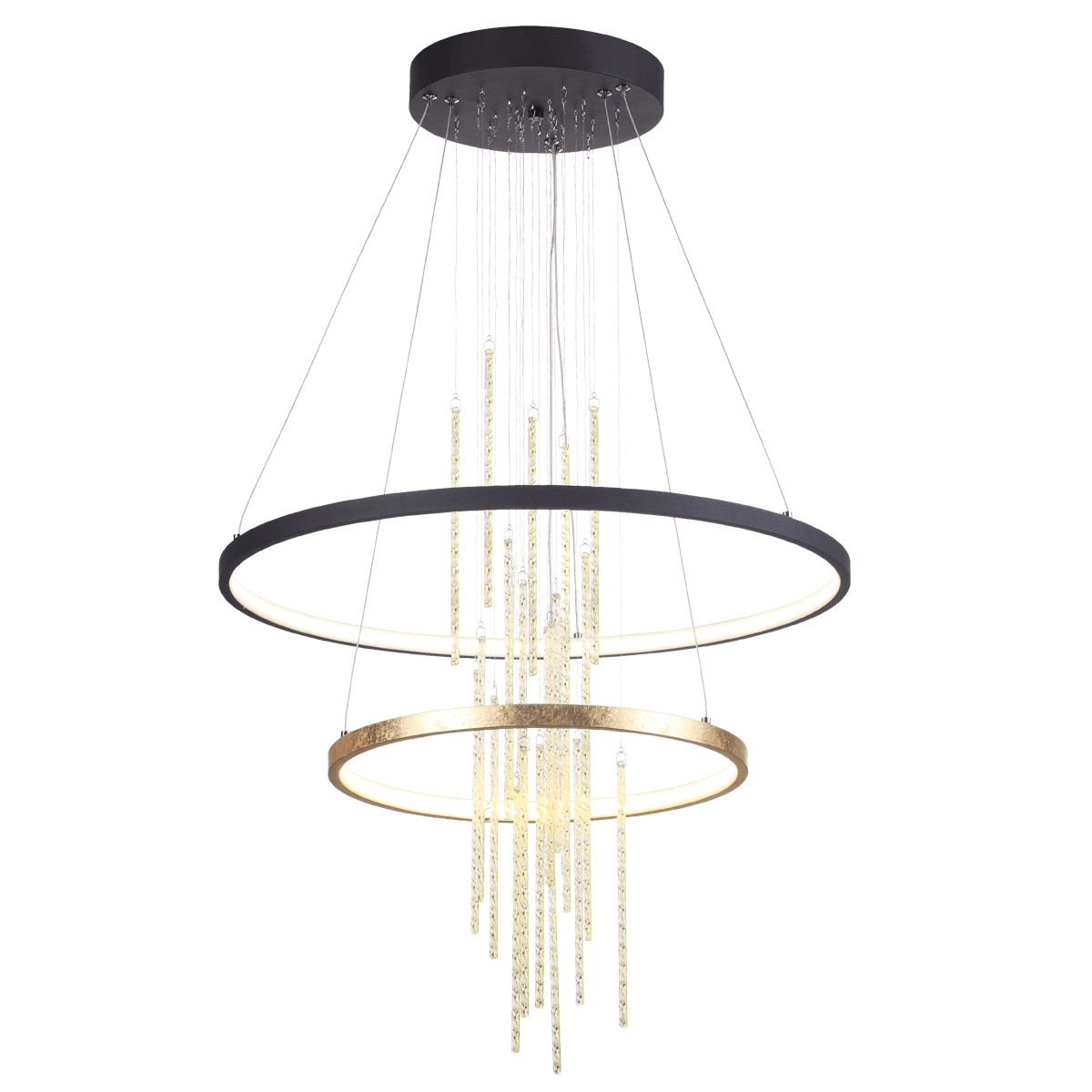 Odeon Light 3901/63L ODL20 23 золотистый/стекло/металл Подвесной светильник LED 4000K 63W 220V MONICA — миниатюра 2