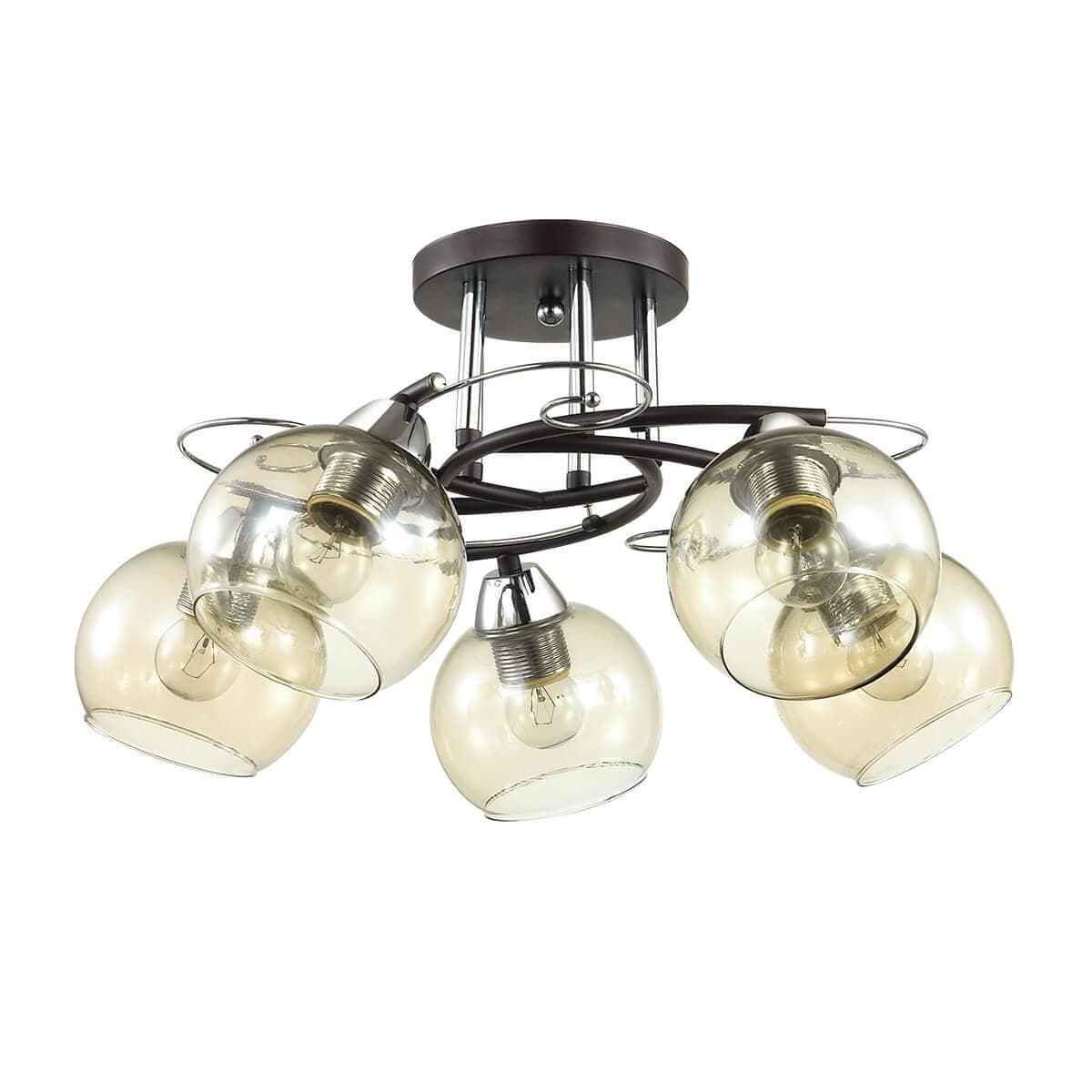 Lumion 3507/5C LN18 179 хром/венге Люстра потолочная E27 5*60W 220V MELEFA — миниатюра 2