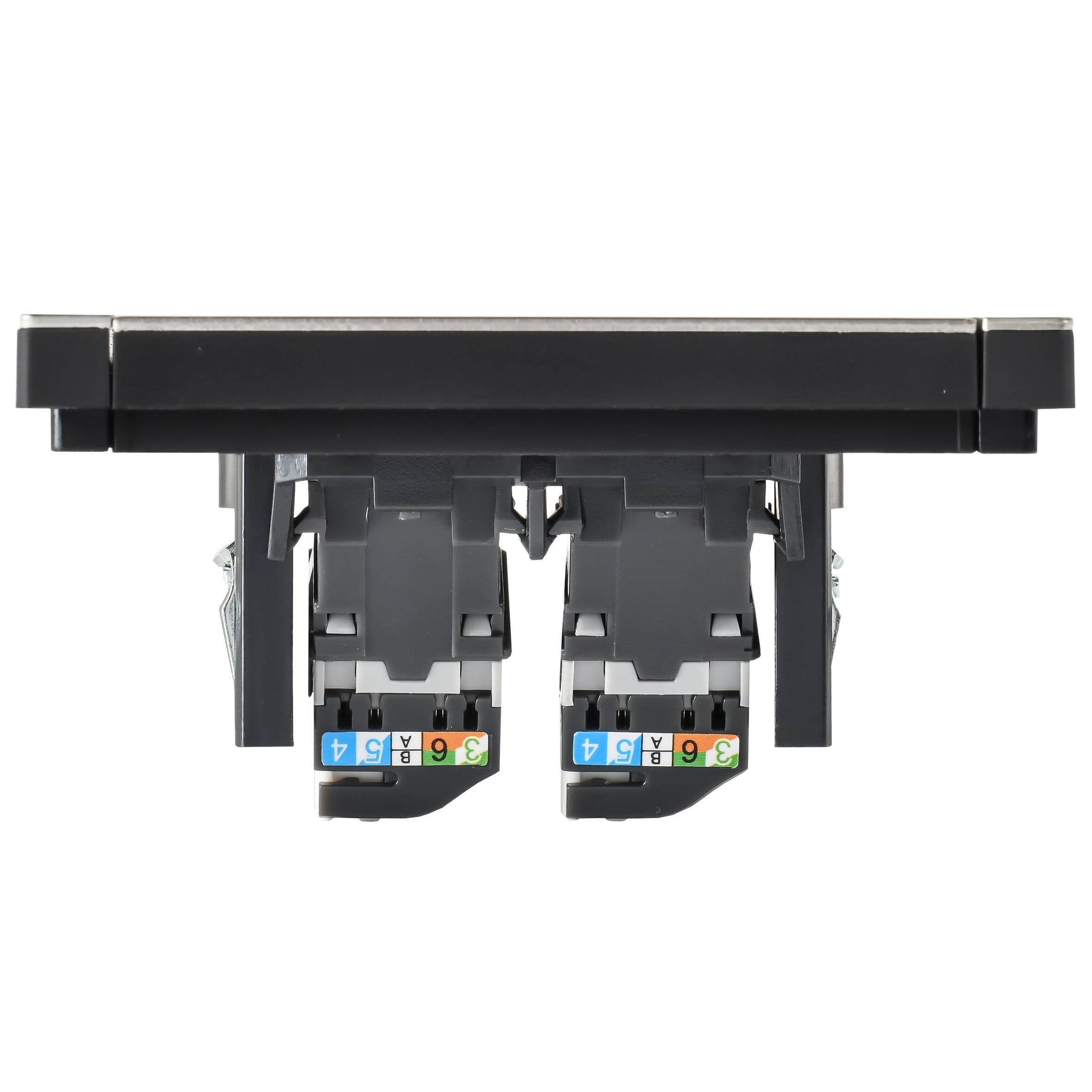 IEK FORTE&PIANO Металл Шампань Розетка комп. 2-ая RJ45 кат.5E FP633M — миниатюра 5