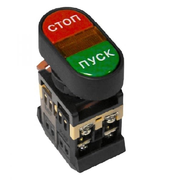 EKF PROxima Кнопка APBB-22N "Пуск-Стоп" овальная 220В NO+NC