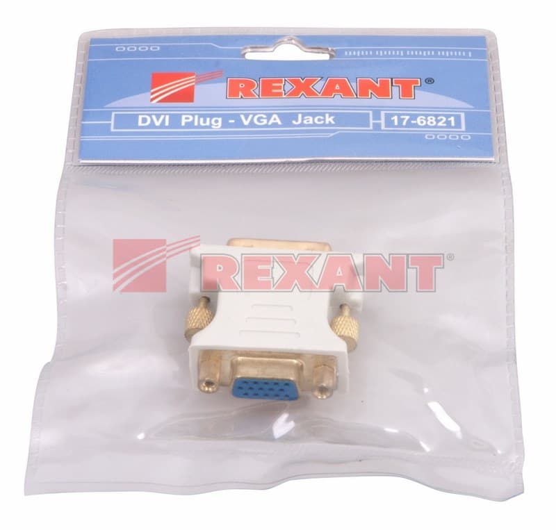 ПереходНИК шт.DVI-I - гн.VGA GOLD Rexant 17-6821 — миниатюра 3