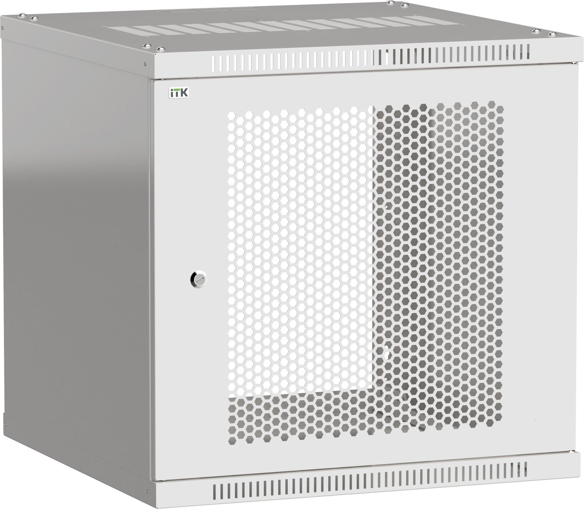 IEK ITK Шкаф LINEA WE 6U 600х600мм дверь перфорированная серый LWE3-06U66-PF