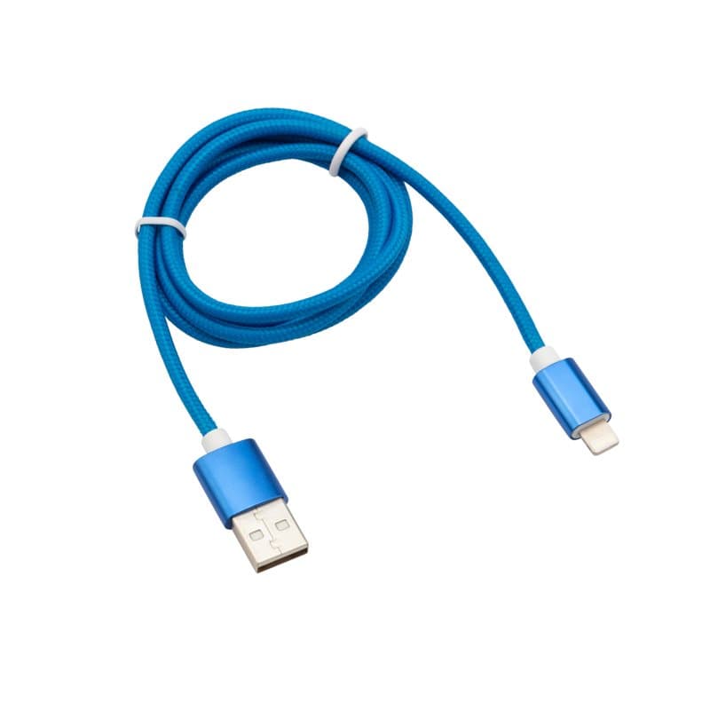Кабель USB-Lightning для iPhone 1m/nylon/blue/ Rexant 18-7052