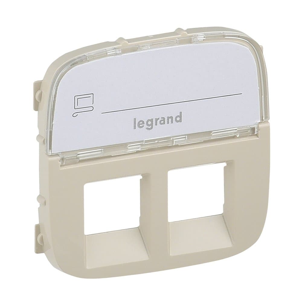Legrand Valena ALLURE Сл.кость Накладка розетки комп 2-ой/ТЛФ+комп с полем для надписи 755486